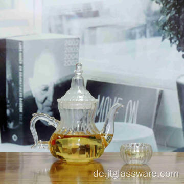 Hitzebeständige Teekanne aus Glas in Kürbisform